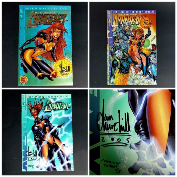 LIONHEART Signed 4 Book Lot Ian Chruchill Dynamic Forces Comics 1 1 1D 2 VF/NM - Picture 2 of 16